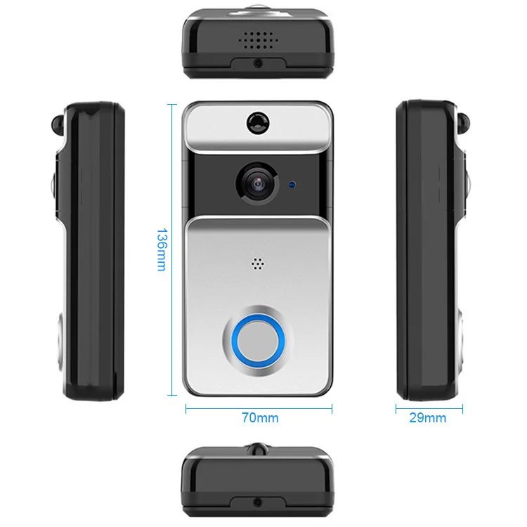 
Intercom Doorbell Waterproof Outdoor Doorbell Wireless Video Doorbell 