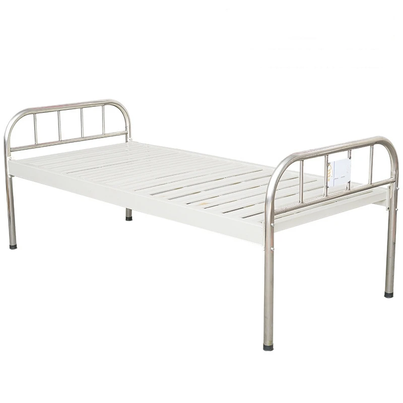 High Quality Flat Bed With Stainless Steel Hopital Bed Home Care Bed For Patient With Very Low Price In Promotion