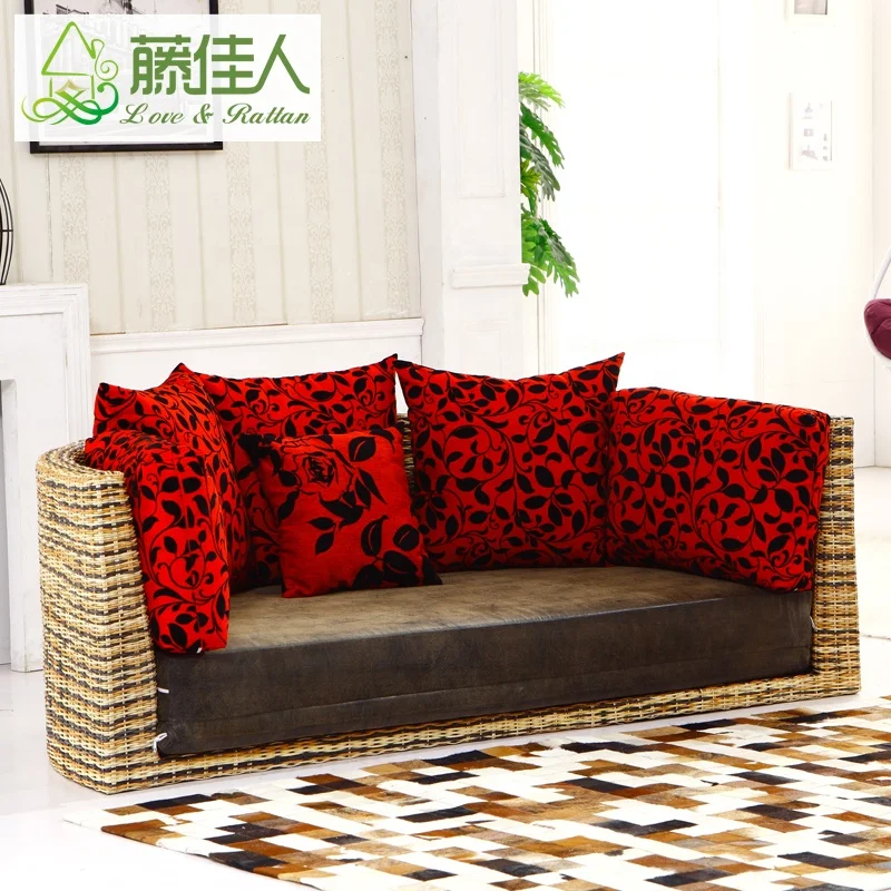 High Quality New Design Rattan Wicker Round sofa bed