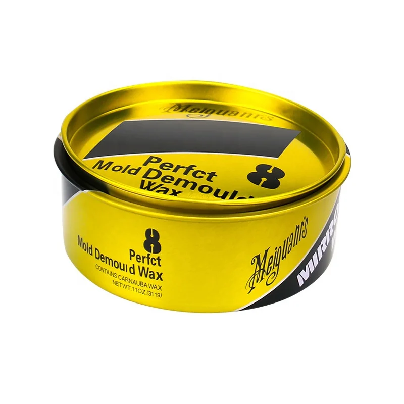 New custom printed luxury gold round scented candle tins container car wax metal tin can polish empty round car wax tin box