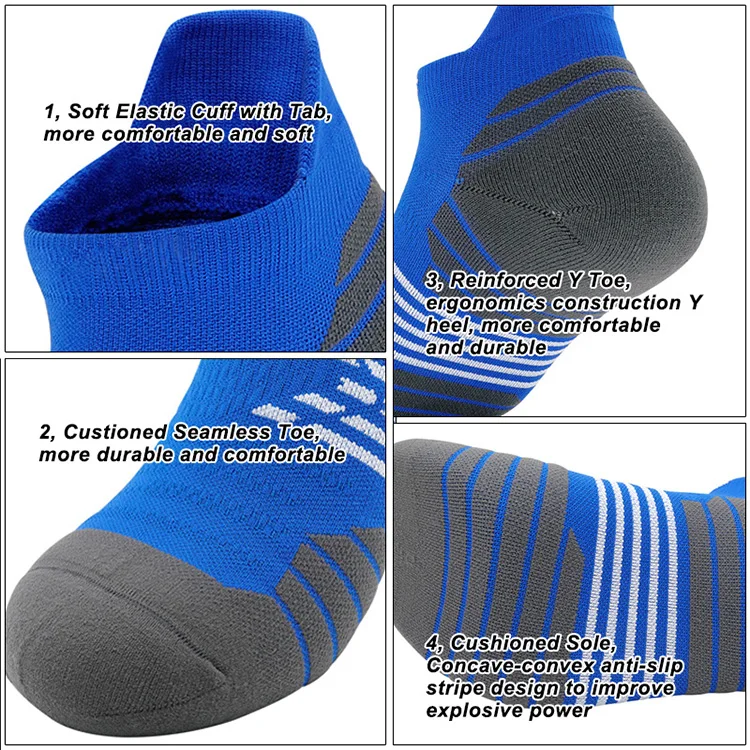 Wholesale Custom Logo Fashion Ankle Tab Quick Dry Nylon Sport Short Athletic Socks