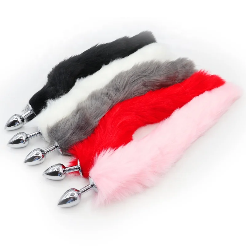 SM Dog Tail Anal Plug sexy Toys Metal Fake Fur Fox Butt Plug BDSM Flirt Anus Plug For Women Adult Games Product For Couples