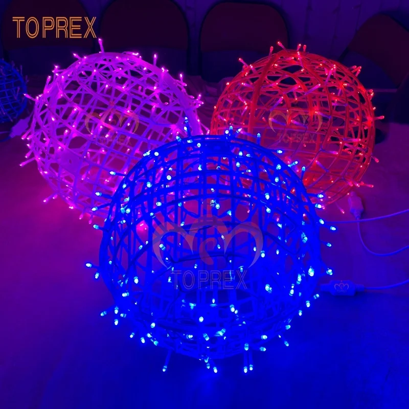 TOPREX DECOR 3D Motif Magic Ball Lights Outdoor LED Lighting for Weddings Events Garden Hotel Landscape Road Decoration