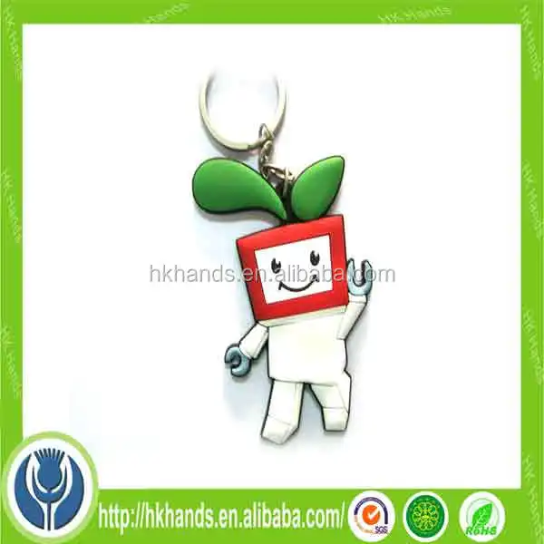 Explosive New Products China Factory Price Liquid Filled Cube Pvc Keychain