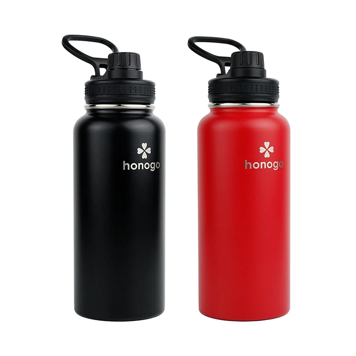 32 oz Modern sport style personalize wide mouth metal stainless steel hydro vacuum flask water bottle with leak proof flex lid