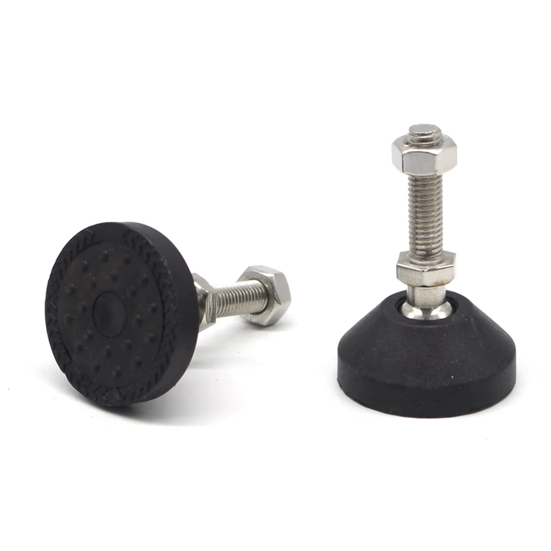 Foot mount 40 base  M8*30 bolt  Rotatable nylon large base glides rubber for t slot aluminum profile  #7873