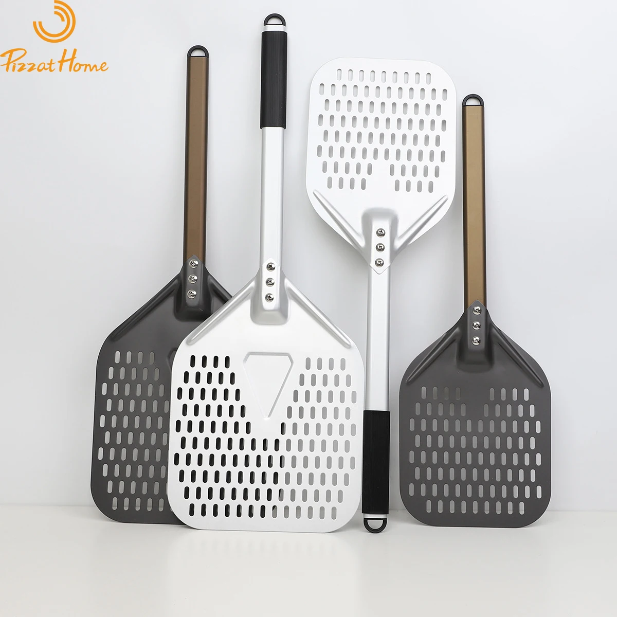 8 inch 10 inch square punching pizza shovel European package transfer shovel thick aluminum alloy hard film anode flip shovel