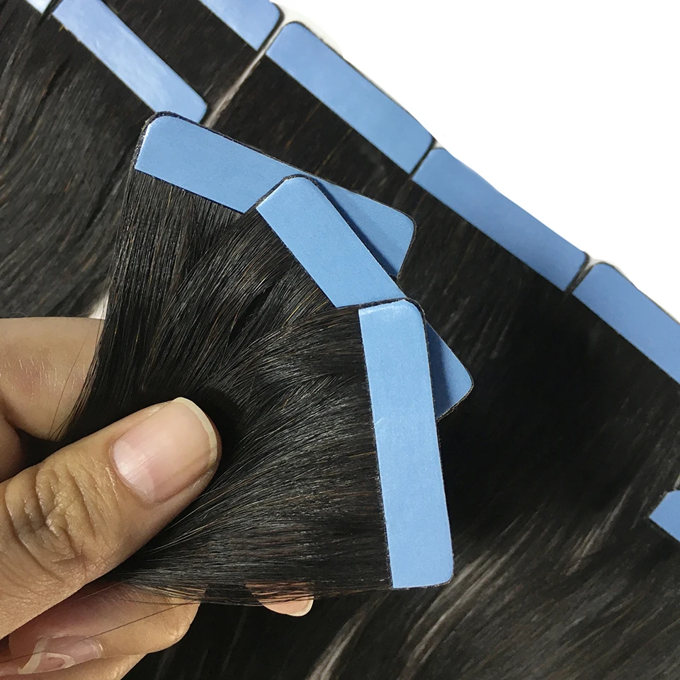 100% Real Remy Skin Weft Brazilian Human Hair Straight Extensions Tape In Hair Extensions 100human Hair