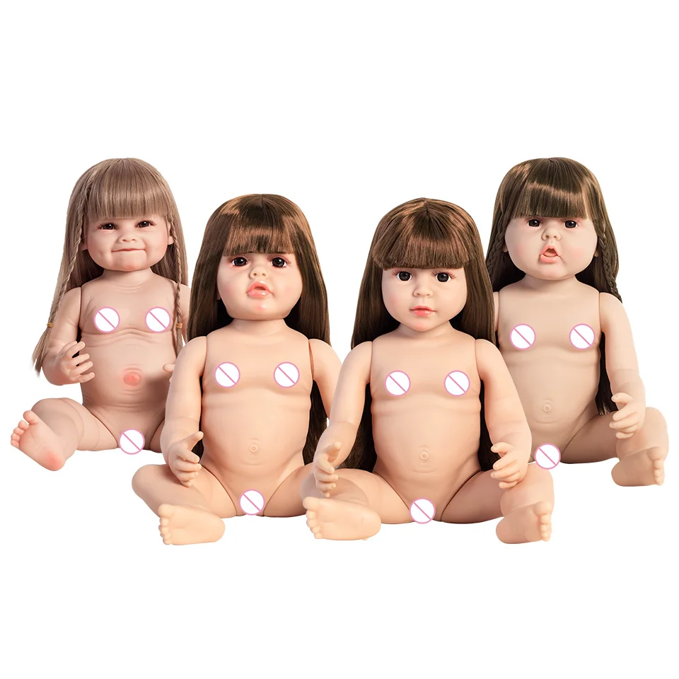 Factory direct sale Realistic Full Silicone Body 60 CM 24 Inch  Lifelike Reborn Baby Doll without clothes