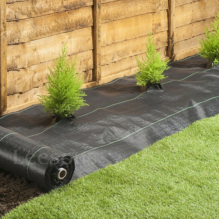 garden uv resistant woven plastic weed control barrier fabric