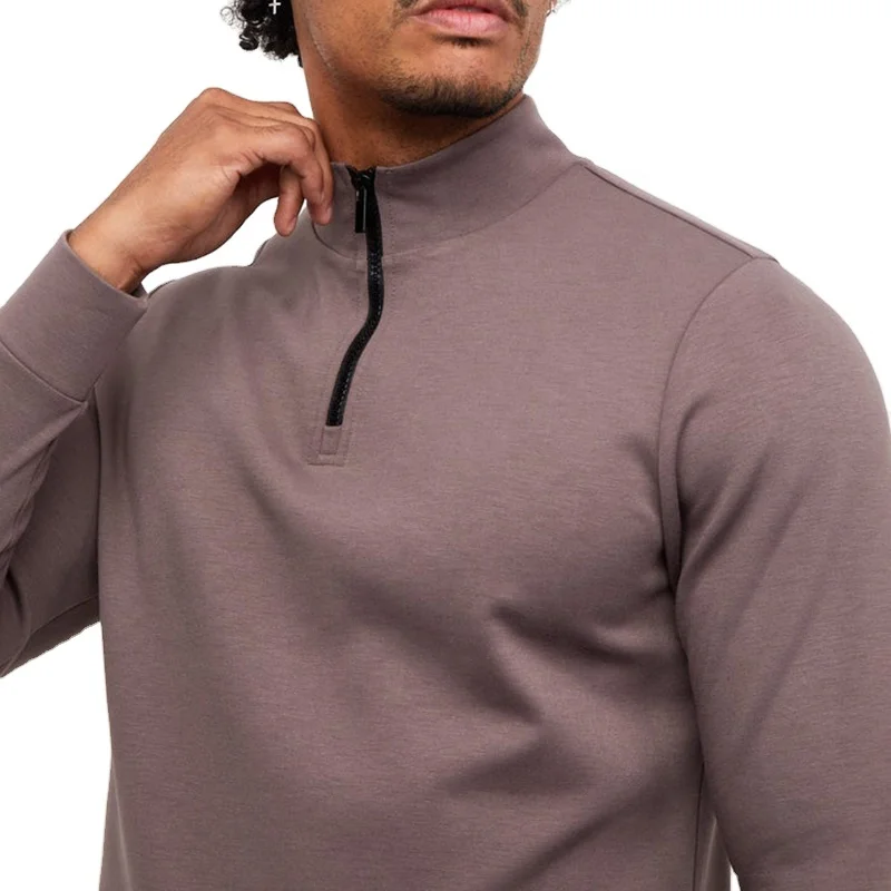 VIM Custom Performance Men Jumpers Work Leisure Top Long Sleeve 1/4 Zip Pullover Quarter Half Zip Sweatshirts