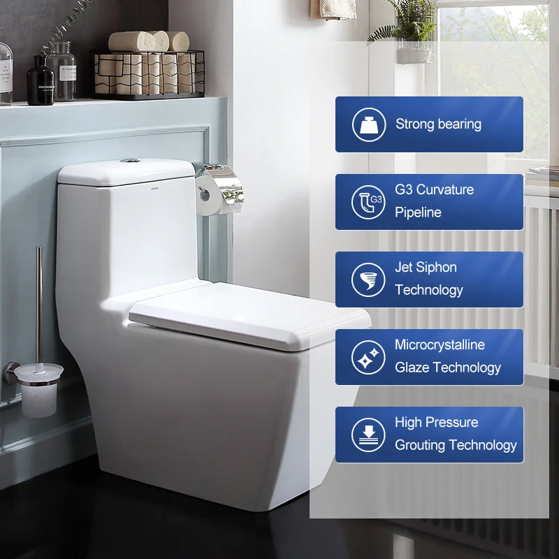 Arrow Toilets One Piece WC Jet Siphon Type Toilet S-trap Manufacturer Ceramic High Quality Sanitary Ware Toilet