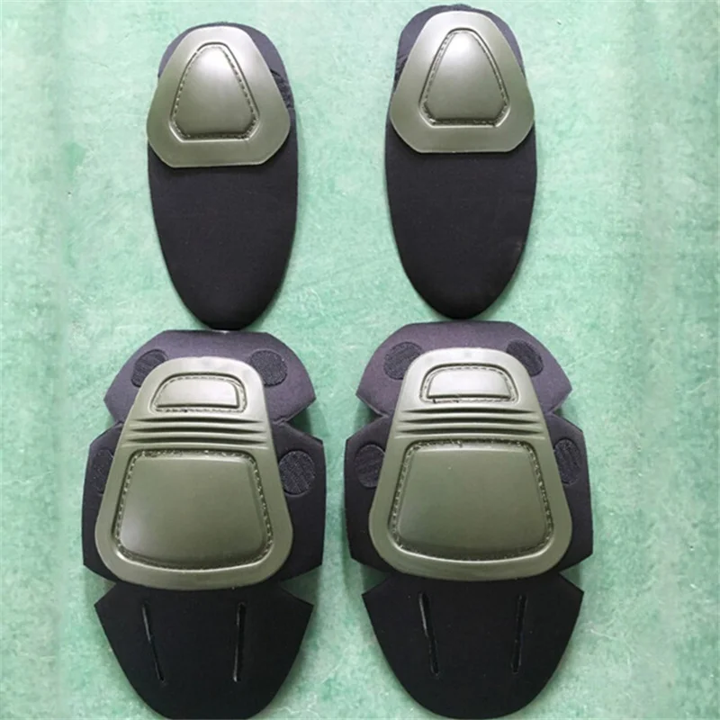 Khaki Outdoor Shooting Rock Climbing Skiing Game Tactical Combat Knee Elbow Protective Pads Guard Set