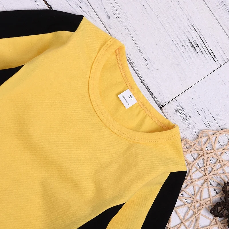 
ChengXi Martial Art Style Baby Yellow Long Sleeves Romper For Spring and Autumn Bruce Lee 