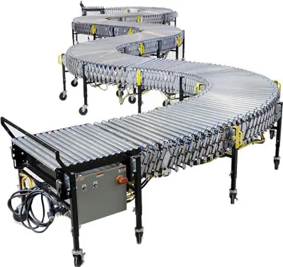 Factory supply portable extendable flexible gravity roller conveyor system with low price