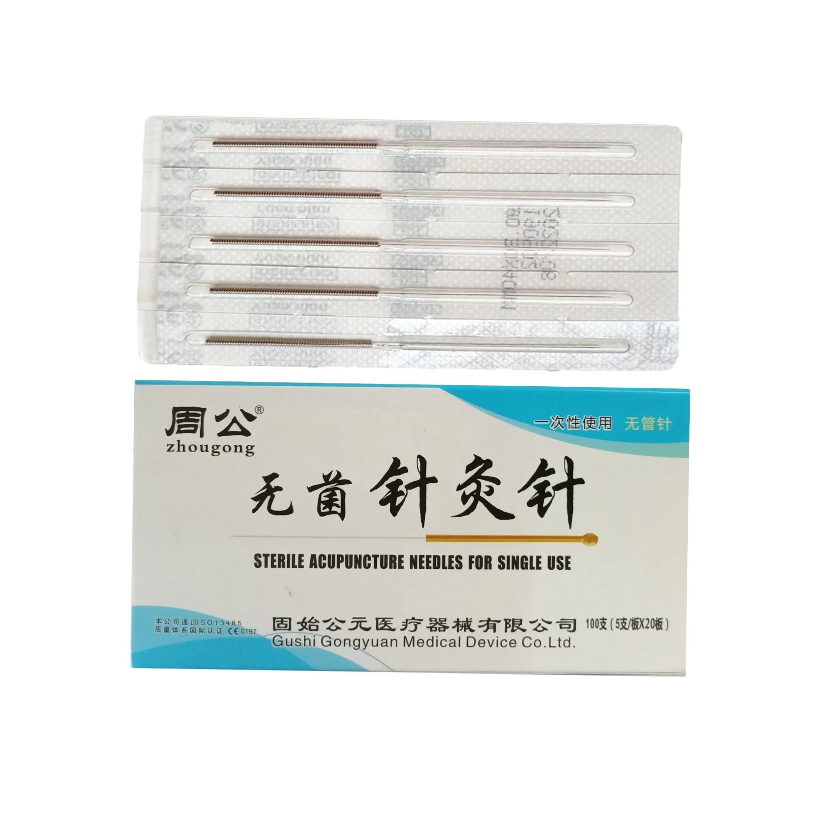 Stainless steel handle without loop  Dry Needling for Acupuncture Needles 100pcs single use