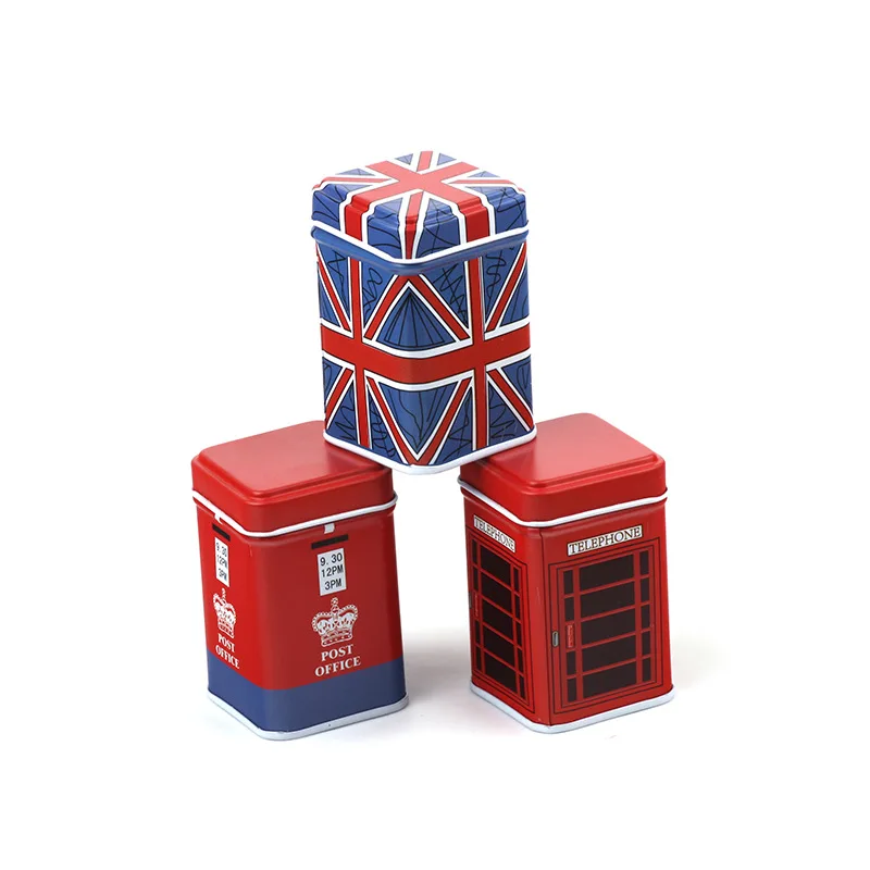 Custom Printing Salt Pepper Square Tin Box  Sea Salt Spice Storage Tin Can Metal Boxes Wholesale