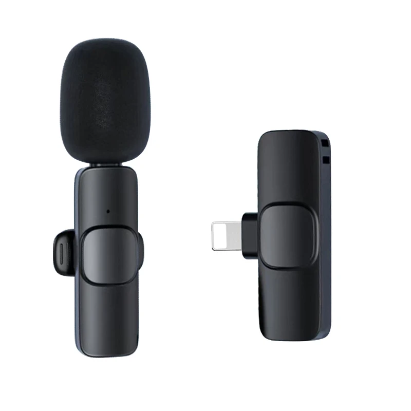 Wireless blue tooth lavalier microphone live broadcast outdoor short video recording radio interview noise reduction microphone