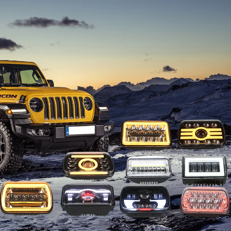 Wholesale price car truck offroad auto flashing waterproof 5 inch 12 v 45w square led headlight