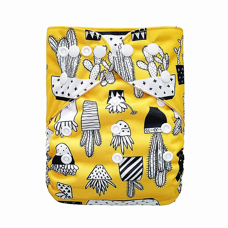 Wholesale customized adjustable new design manufacturer printed washable reusable classic rocket style baby cloth diaper pant