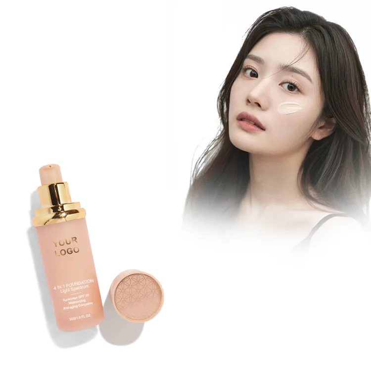 Hot Sale Sunscreen Liquid Foundation custom makeup foundation base spf50 beauty cosmetics biomimic foundation for black skin