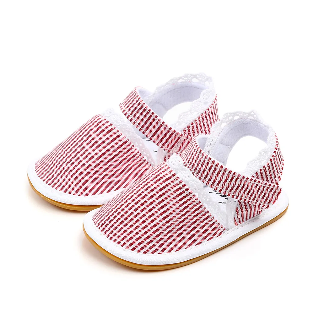 Rubber sole New style Cotton fabric antislip Princess girl infant baby toddler sandals