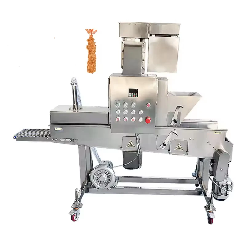 Automatic burger patty crumb coater Chicken nuggets Batter applicator tempura battering Continuous Flour Dipping Machine