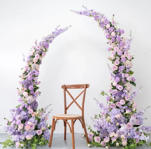 Promise Hot Sale Romantic Wedding Arch Metal Flower Round Arch Ballon Stand Party Decoration Arch for Party Stage Wedding