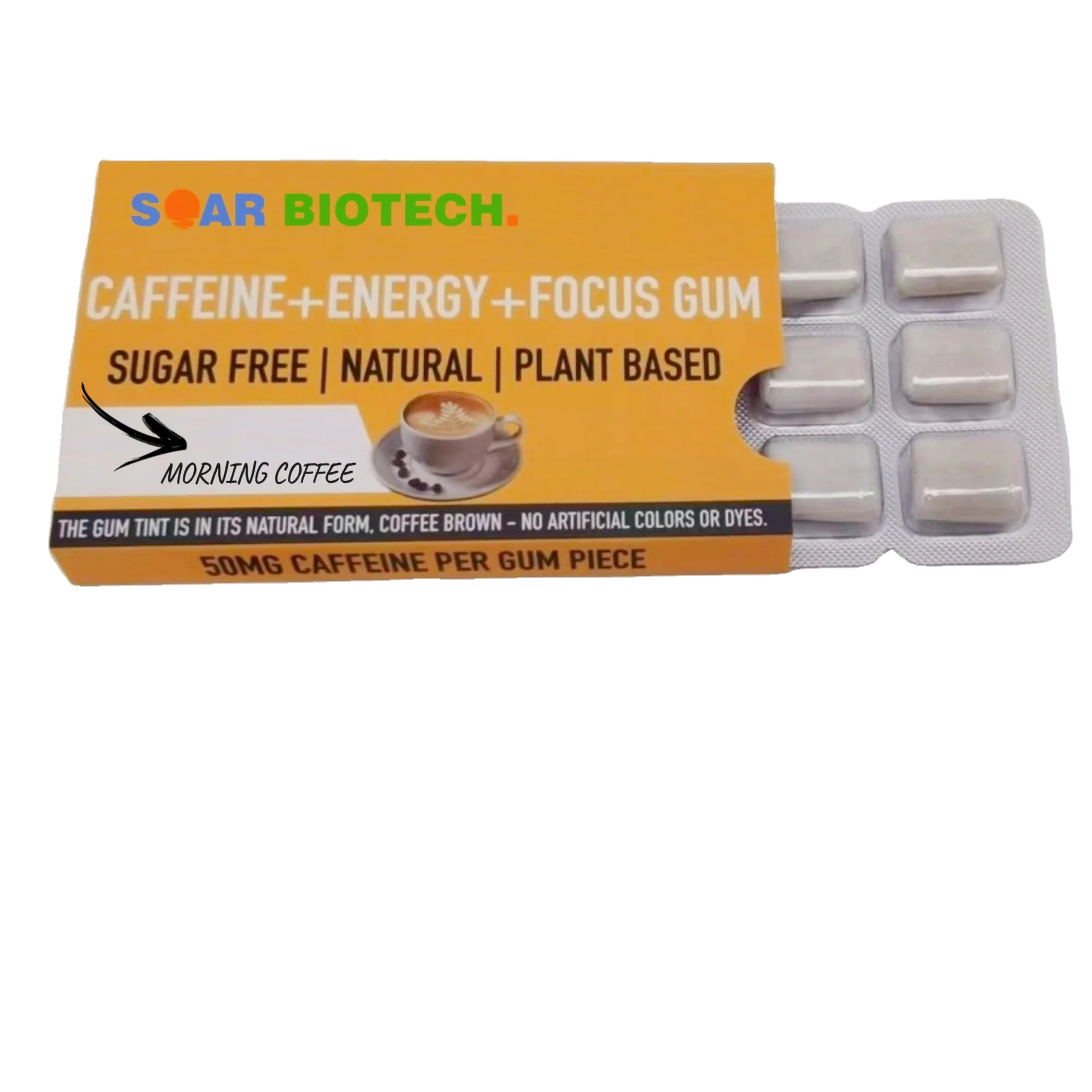 Powerful Caffeine Gum Sugarfree Xylitol Chewing Gum