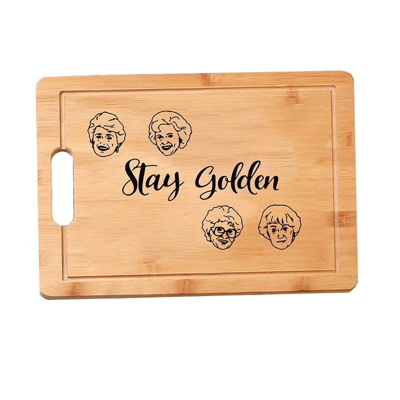 Custom Engraved Personalized Vintage Rustic Fruit Vegetable Meat Kitchen Bamboo Cutting Board bamboo Chopping Board