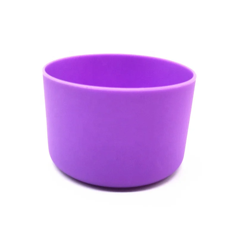 Wholesale 12 colors protective silicone rubber cup sleeve non slip boot cover for 12 oz to 24 oz bottles