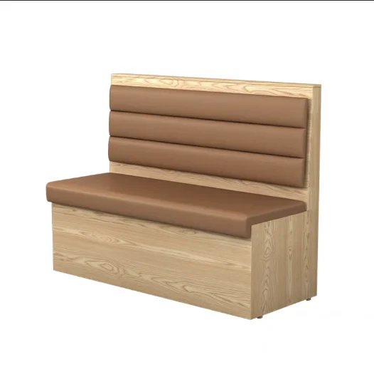 Customized Restaurant Booth Sofa Furniture  Assembleable Upholstery Leather Cafe Banquette Restaurant Booth Seating Chair