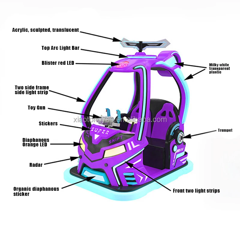 Adults and Kids Amusement Electric High-end Bumper Cars for Sale Manufacturer Super Warframe Aircraft