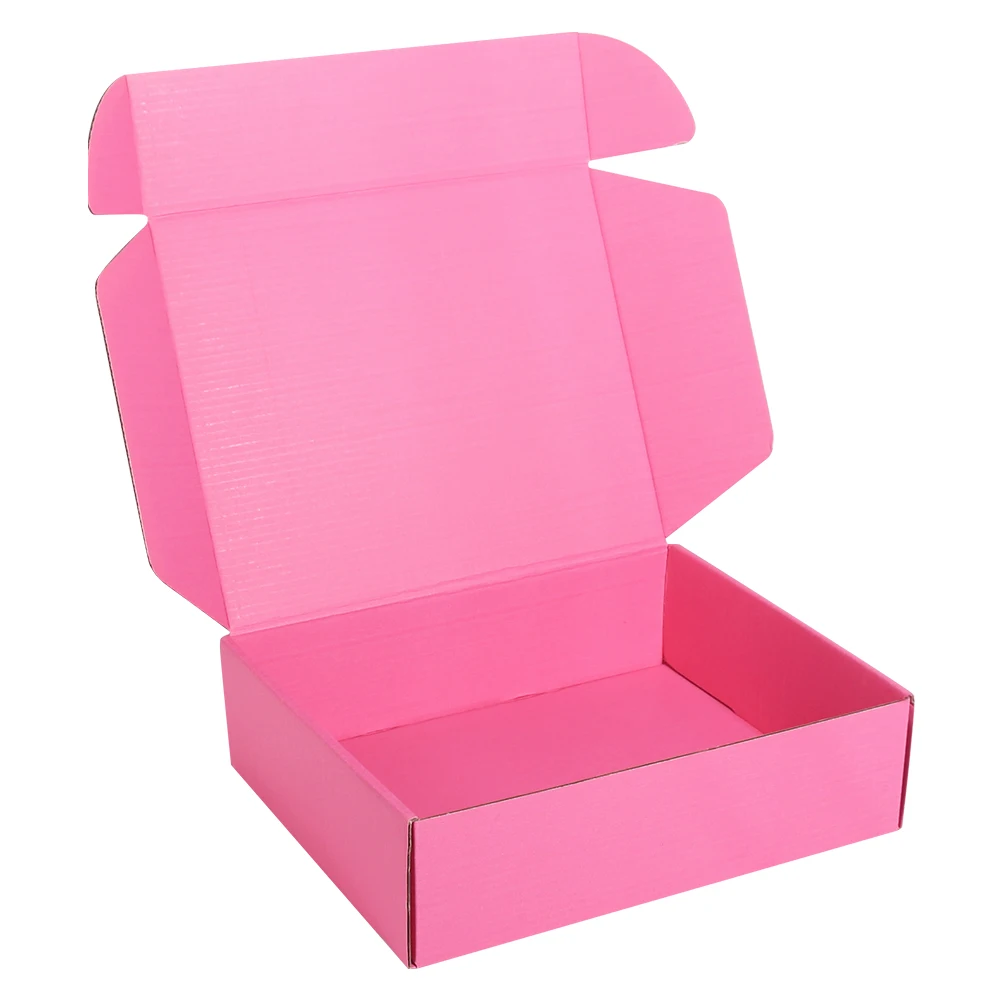 Custom Waterproof Paper Foldable Plain Intelligent Lock Mailer Box Pink Packaging Gift Delivery Mailing Packaging box