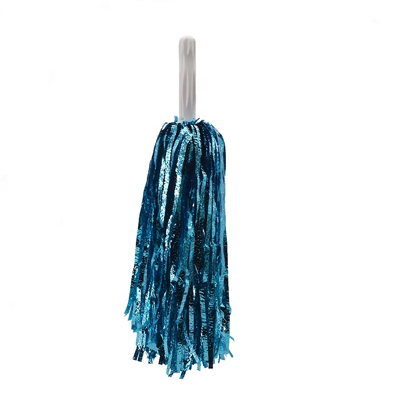 Wholesale Cheerleading Metallic Embossing Fluffy Cheer Pom Poms Team Spirits Pompoms