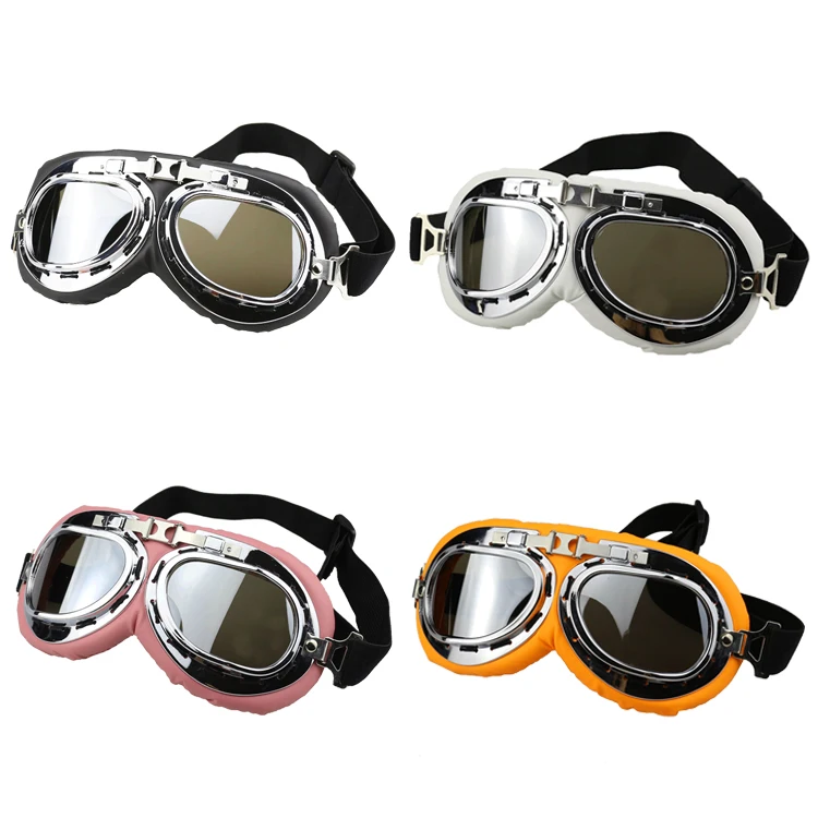 Hot Sale Windproof Motorcycle Retro Goggles For Racer Cruiser Scooter Biker Pilot  Motorcycle Glasses