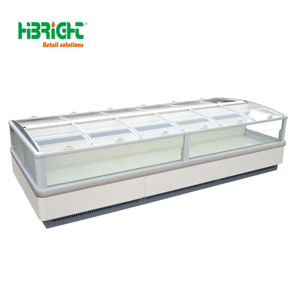 high quality large capacity fresh meat showcase deep freezer supermarket cold storage refrigerator