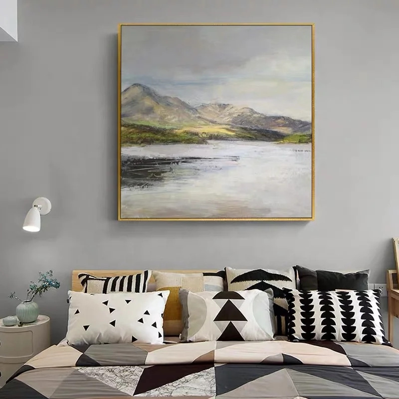 Морской пейзаж, современные абстрактные картины на холсте, ручная роспись, морская волна, настенные картины, акриловые картины в подарок, для гостиной, распродажа