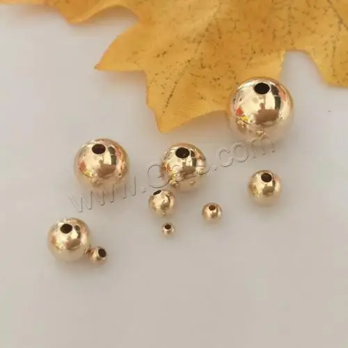 beads,hot sale diy jewelry gold filled beads Seamless beads Round size 2mm 2.5mm 3mm 4mm 5mm 6mm 7mm 8mm 10 mm  1033115