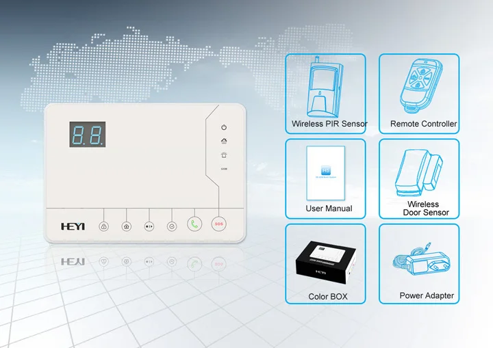 2024 High Quality Best Sale GSM Home Security Alarm System with Camera Wireless Smart Alarm HY-H5