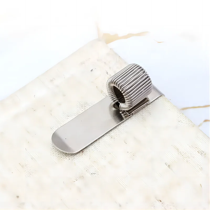 IN STOCK Silver Manganese steel pen clip organizer holder for notebook