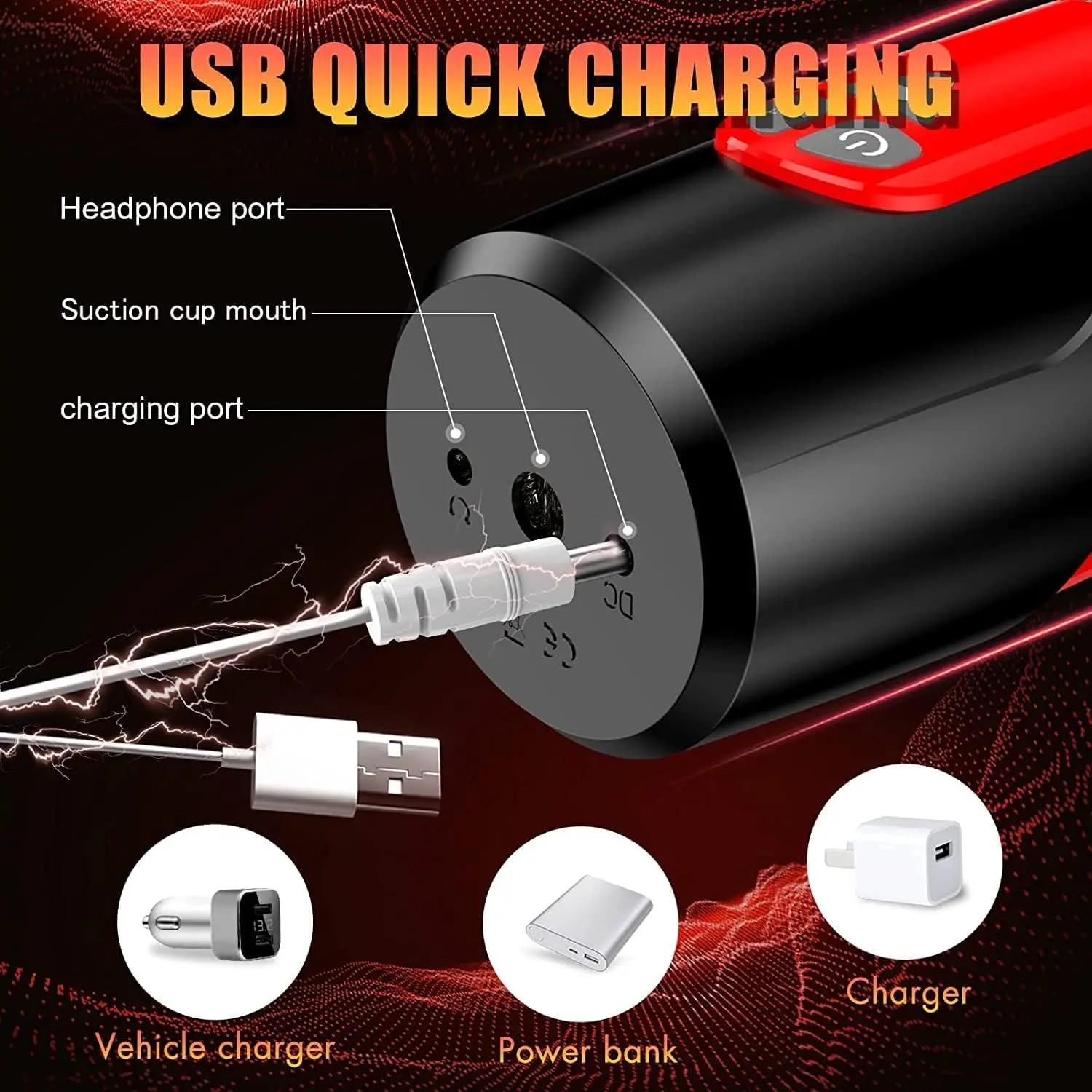 Dark Knight HandsFree Electric Stroker Masturbator Thrusting Rotating Automatic Male Masturbation Cup for Men Adults Sex Toy