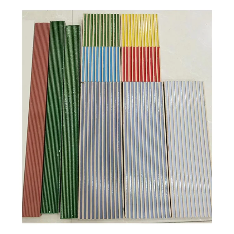 New Style Stripe Wall Tile Morocco Hand Painted Tile Glazed Wall Adhesive Tiles