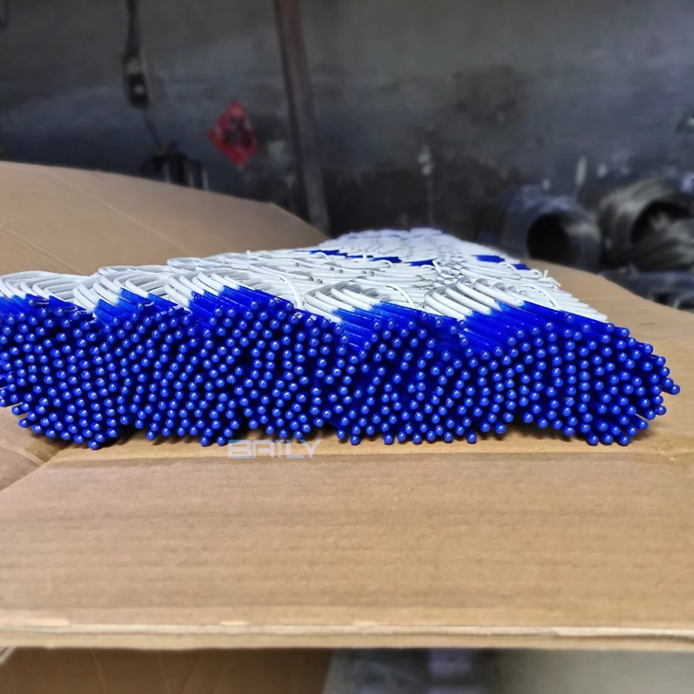 BAILY Supply Greenhouse PVC Coated Galvanized Steel White Spring Lock Zigzag Wiggle Wire