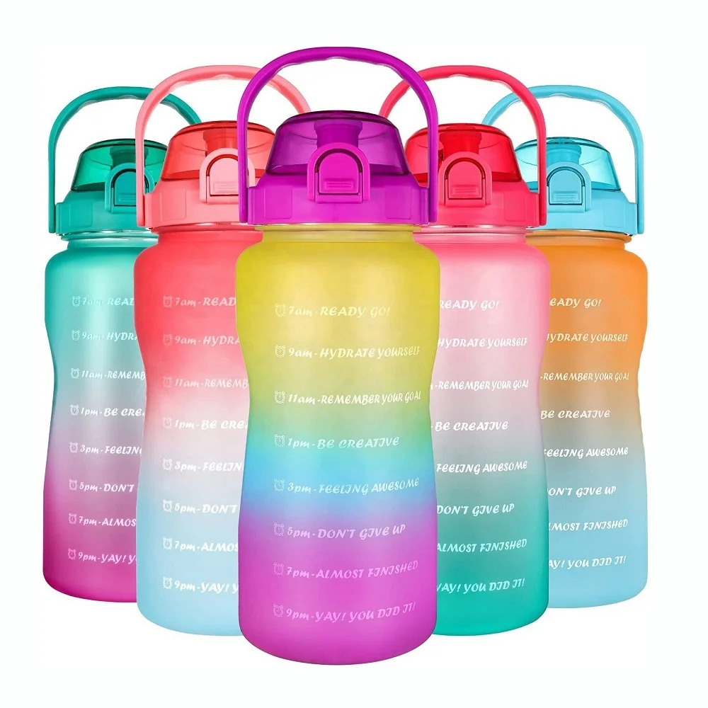 Best Price Transparent Convenient BPA-Free 2-Liter Water Bottle Gradient Colors for Gym Use Adults Only