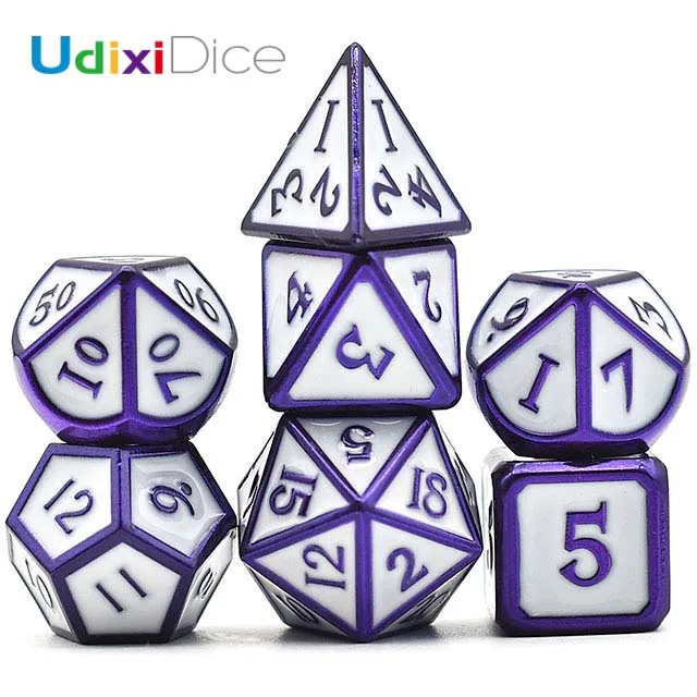 Polyhedral Paint Enamel DND Metal Dice D20 for Dungeons and Dragons Dice RPG