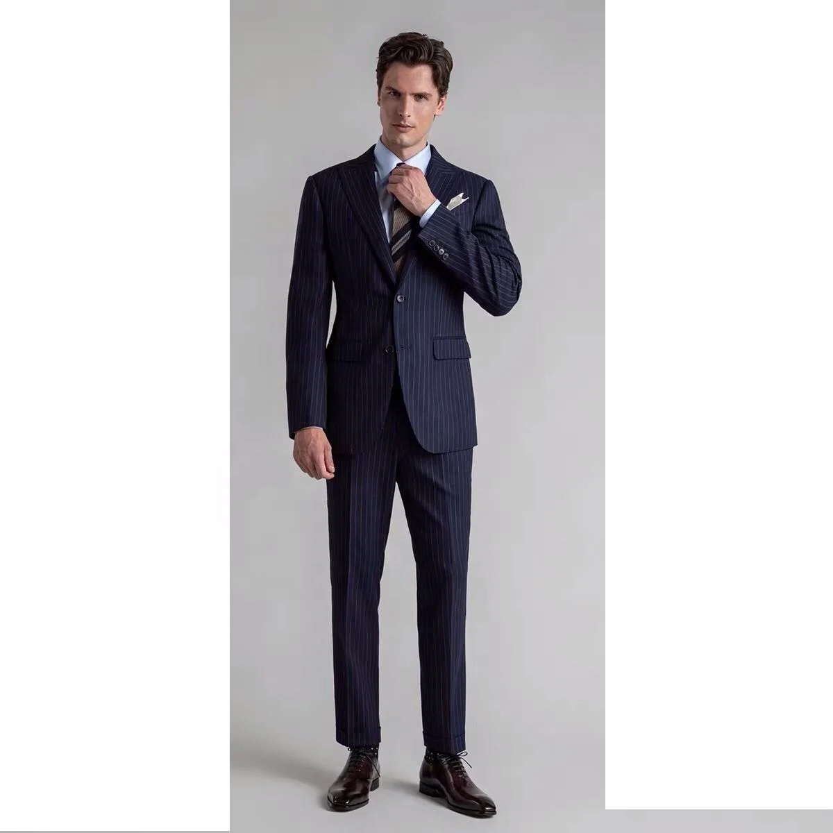 Оптовая продажа, итальянские шерстяные мужские деловые костюмы MTM на заказ, пиджак и брюки ручной работы, облегающие мужские деловые костюмы для свадьбы