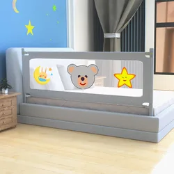 Good Quality Cartoon Baby Bed Rail Guard Firmly Safety Fence For Babies And Children Toddler Kids Adjustable Guardrail