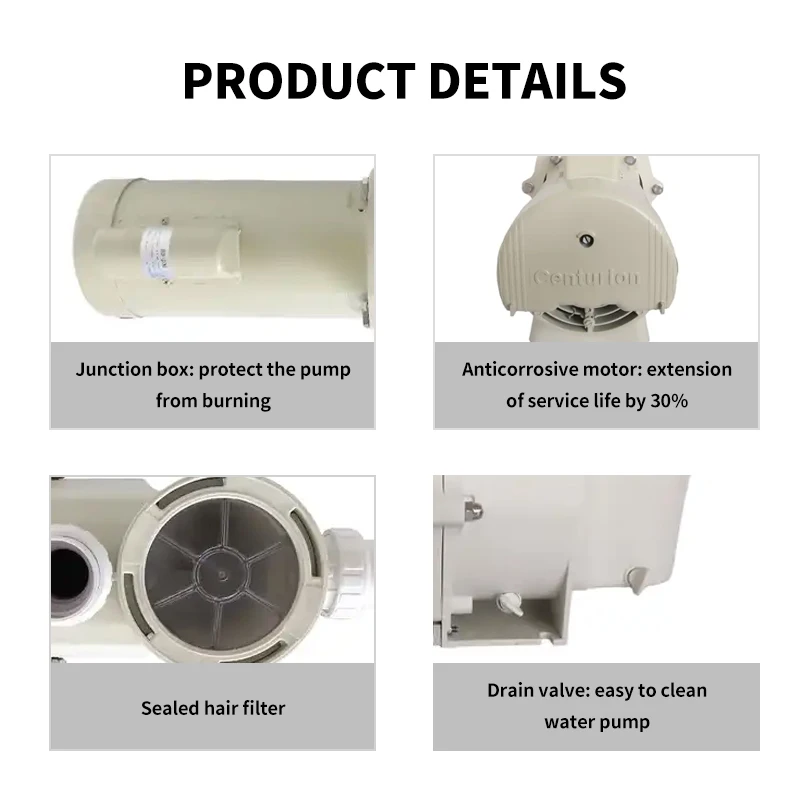 4HP 380V 50HZ Variable Speed High Flow Slip in Ground Swimming Pool Pump