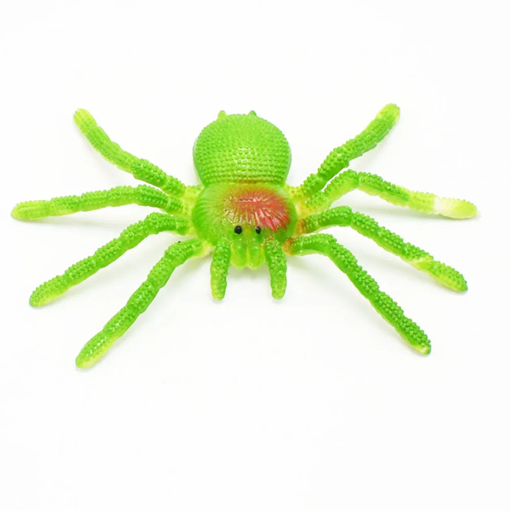 H085 Promotional Gift Hot Sale TPR Plastic Realistic Spider Shaped Toy for Kids Play